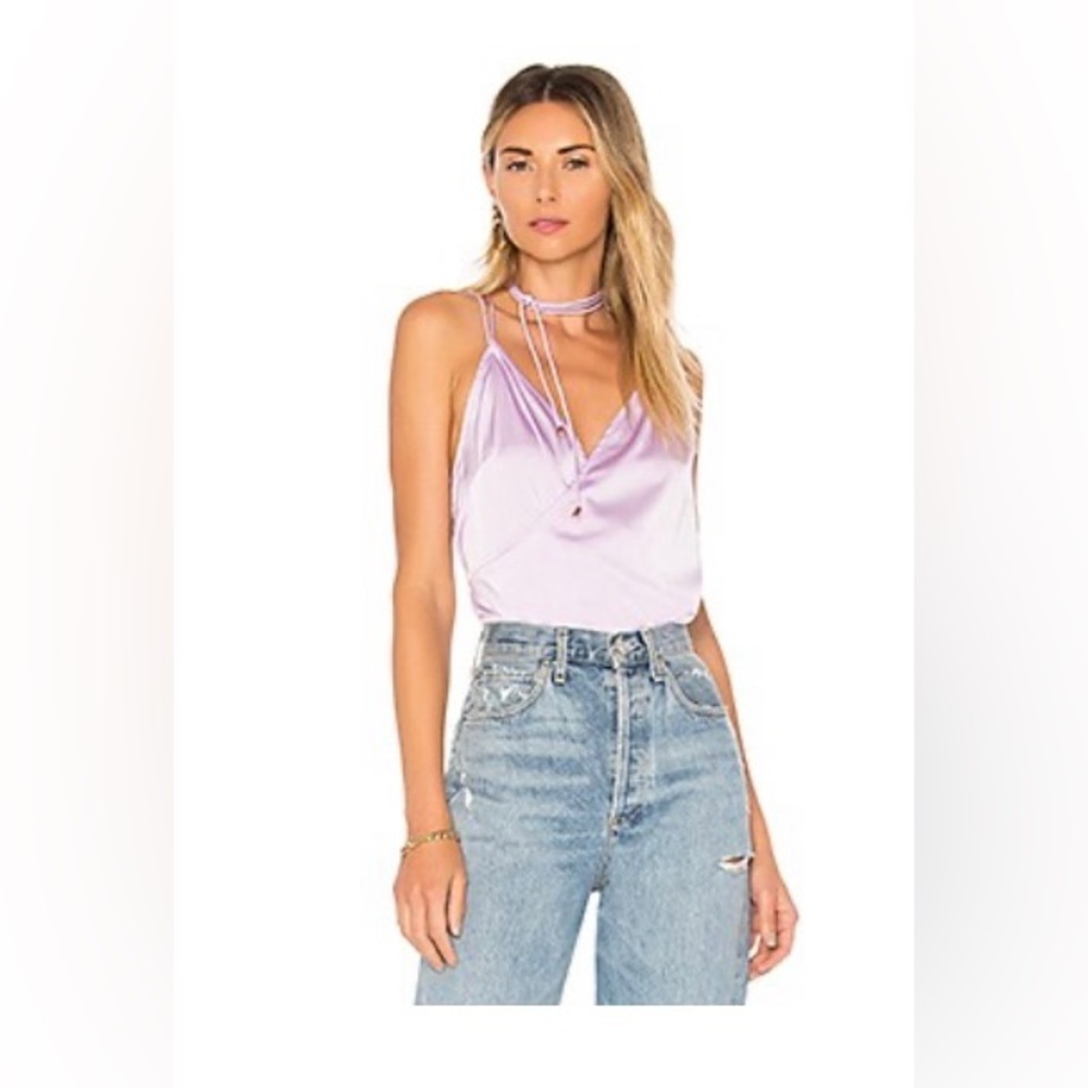 By the way - Kennedy Strappy Surplice Top - Lavender